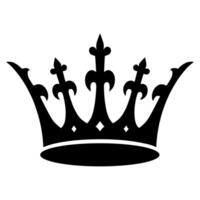 Simple Silhouette Crown Royal Symbol Icon Design for Royalty Illustration vector