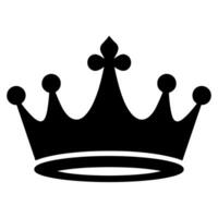 Simple Black Silhouette Crown Shape Icon Design Royalty Emblem Element vector