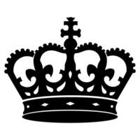 Minimalist Silhouette Ornate Royal King Queen Crown Shape Decoration vector