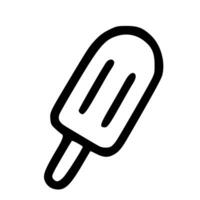 Hand Drawn Outline Ice Cream Popsicle Shape Icon Illustration Dessert Concept vector
