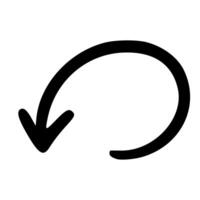 Simple Hand Drawn Curved Arrow Graphic Design Element Symbol Icon vector