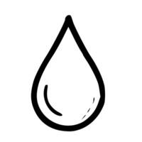 Simple Outline Style Water Drop Shape Graphic Icon Symbol vector