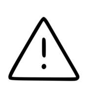 Simple Line Triangle Exclamation Hazard Sign Shape Icon Graphic Element vector