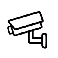 Simple Outline Handdrawn Security Camera Surveillance System Shape Icon vector