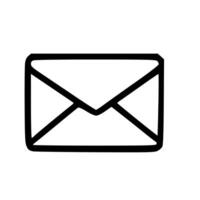 Simple Line Drawing Envelope Illustration for Correspondence and Communication Symbol vector