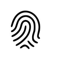Simple Line Style Fingerprint Identification Security Personal Data Icon vector