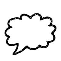Cartoon Style Thought Bubble Speech Element Cloud Shape Icon Design vector