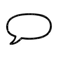 Rough Sketchy Style Speech Bubble Message Communication Graphic Element vector