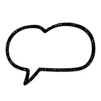 Simple Outlined Handdrawn Speech Bubble Communication Element Shape vector