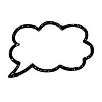 Sketchy Hand Drawn Speech Bubble Outline Communication Thought Graphic Element vector