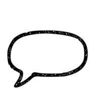 Rough Handdrawn Speech Bubble Dialogue Box Shape Communication Element vector