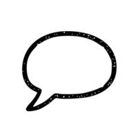 Doodle Handdrawn Speech Bubble Chat Message Shape Graphic Element vector