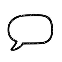 Grunge Handdrawn Comic Speech Bubble Conversation Thought Box Design Element vector