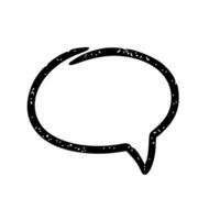 Handdrawn Rough Speech Bubble Communication Shape Illustration Element vector