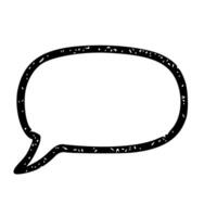 Rough Handdrawn Speech Bubble Communication Message Graphic Shape Icon vector