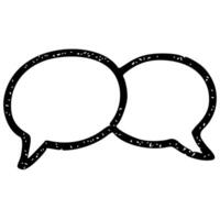 Doodle Style Dialogue Bubble Message Communication Element Icon Graphic Design vector