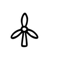 Simple Handdrawn Propeller Icon Isolated On White Background Illustration vector