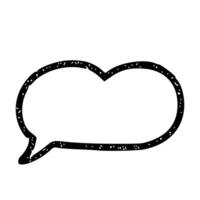 Grunge Handdrawn Speech Bubble Communication Cloud Shape Element Graphic vector