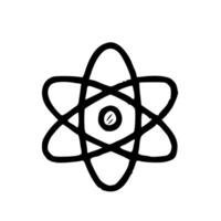 Rough Handdrawn Proton Particle Structure Model Symbol Sign Icon vector