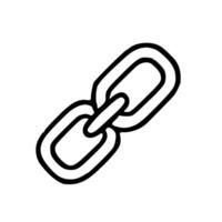 Outline Simple Chain Link Connection Graphic Symbol Shape Icon vector