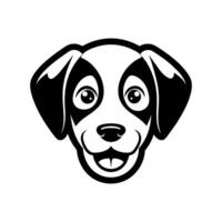 Minimalist Flat Style Dalmatian Dog Head with Smile Graphic Illustration vector