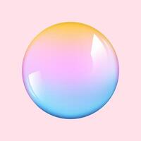 A colorful bubble on a pink background vector