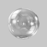 A clear glass ball on a gray background vector