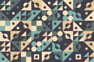 Mosaic-inspired seamless texture with triangle contours, colorful trigon designs, and modern abstract wrapping pattern vector