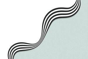 Twisting parallel lines forming a spiral border over a dotted yellow area, combining monochrome design with colorful layout balance vector