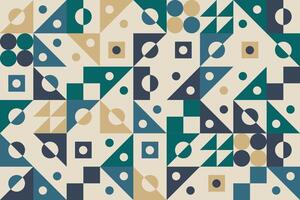 Chaotic triangle grid of color and form with ornate seamless pattern in brush style suitable for creative wrapping and backdrop use vector