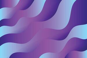 Dynamic motion of smooth abstract waves in a gradient of purple hues forming a soft and blurred background design vector