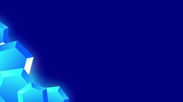 Blue crystals begin to grow from the left corner of the screen, gradually expanding into the frame and creating a magical visual bloom video