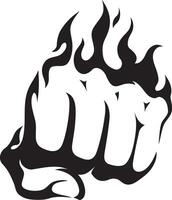Flaming Fist Design vector
