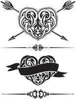 Ornate Heart and Arrow vector