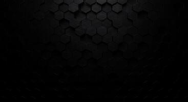 Black background with hexagonal shapes photo