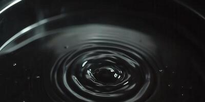 Dark Water Drop Impact Abstract Ripples Texture Background Design art wave black macro still image photo