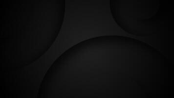 Black luxury elegant background with circles. 3D circle rings minimal animation for business presentation, party text background. Seamless looping video