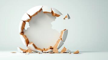 A hole in the wall with a hole in it photo