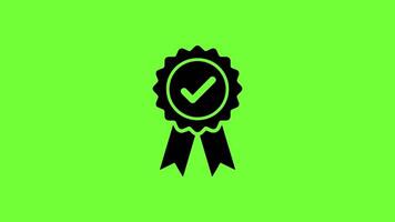 Quality Mark Animation on Green Background Approved Checkmark Motion Graphic video
