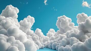 Clouds and water in the sky with blue sky background photo