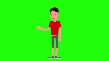 Man Holding Object Animation, Green Screen Background, Presentation or Product Display Concept video