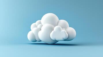 Clouds on blue background 3d render photo