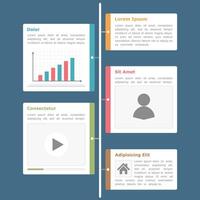 Timeline infographics design template, flat design vector