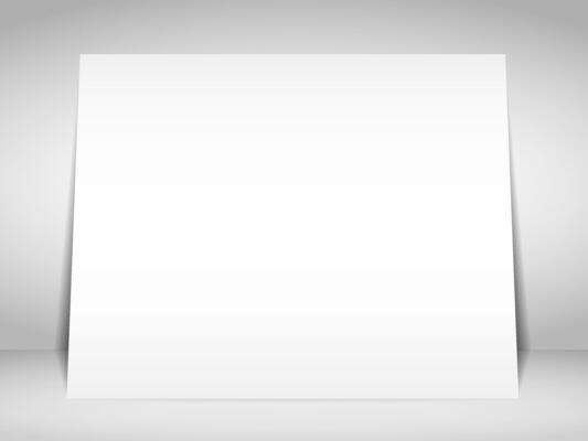 Blank white placard on the wall