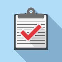 Check list icon, flat design vector