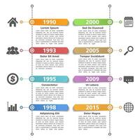 Timeline design template with 8 parts vector