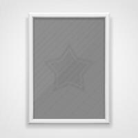 White frame with shadow, A4 format vector