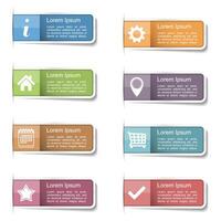 Tabs with icons and place for your text vector