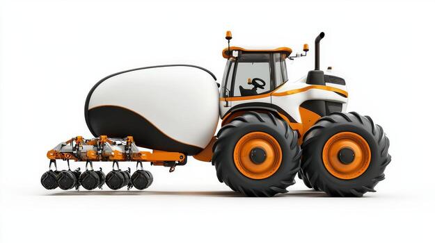 A tractor with a large wheel and a large wheel photo