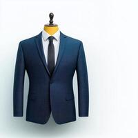 A suit on a mannequin with a tie photo